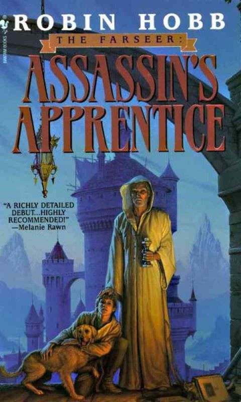 Cover of Assassin's Apprentice where a young boy is trained as an assassin in the royal court but his destiny reveals much more