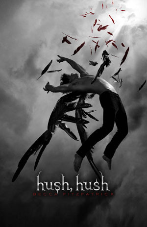 Hush, Hush by Becca Fitzpatrick – A paranormal romance novel featuring a fallen angel and a high school girl caught in a dangerous, mysterious love story.