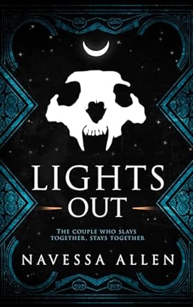 Cover of Lights Out by Navessa Allen, a dystopian dark romance exploring survival, forbidden love, and emotional depth.