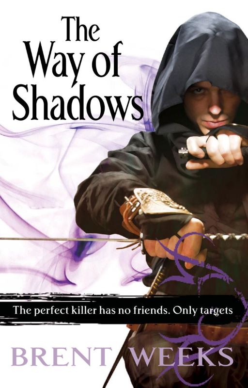 Cover of The Way of Shadows following a young thief learning to master shadows and magic while caught in political intrigue and assassination